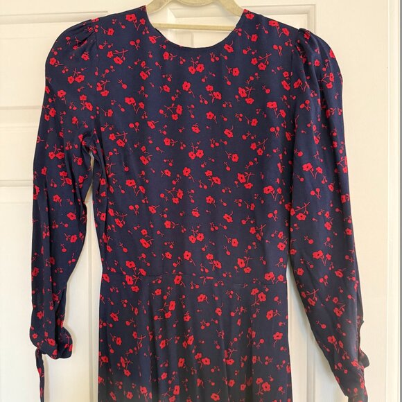 Reformation Dresses & Skirts - Reformation Dress - Navy and Red Long Sleeved